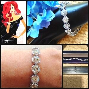 Bracelet CZ Crystal Stone Large NWOT tennis Bracelet